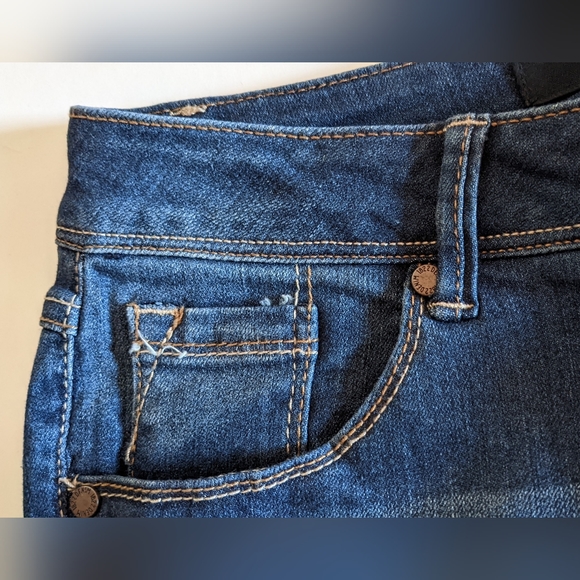 NWT, 1822 Denim Adrianna Dark Wash Stretchy Mid Rise Ankle Skinny Jeans. Sz 4 - Picture 4 of 11